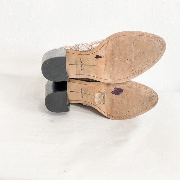 Dolce Vita Samie Snakeskin Leather Bootie 6.5 - Picture 9 of 13